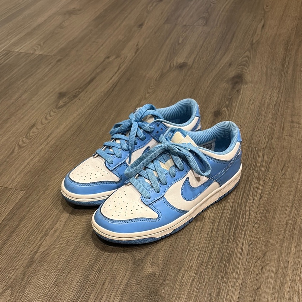 Nike Blue and White Sneakers Classic Design Lightly Used